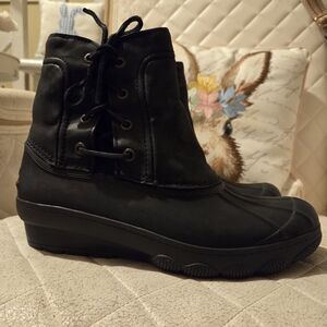 Sperry Black Lace-Up Boots